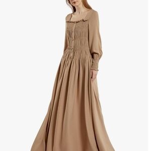 Elegant Tan Maxi Dress